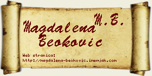 Magdalena Beoković vizit kartica